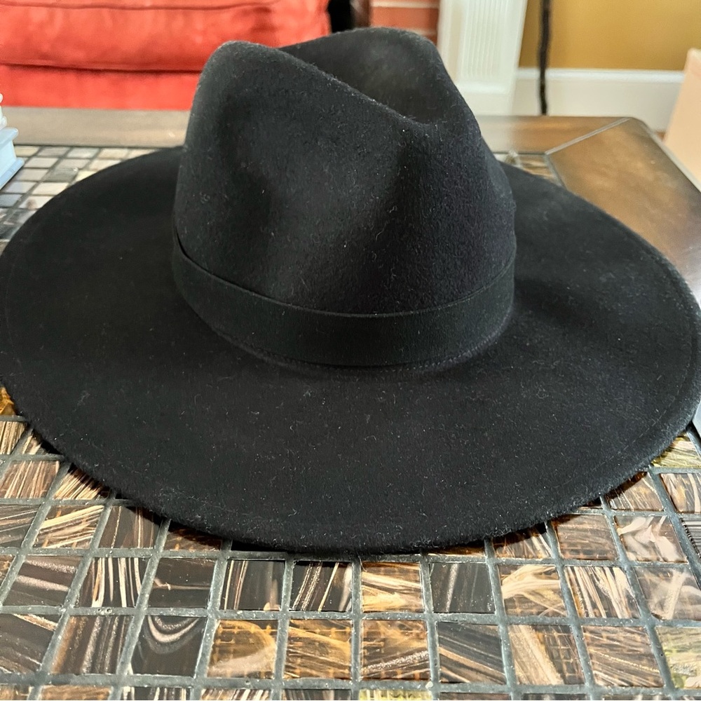 FREE PEOPLE Black Wool Felt and Suede Rancher Hat - Picture 3 of 9
